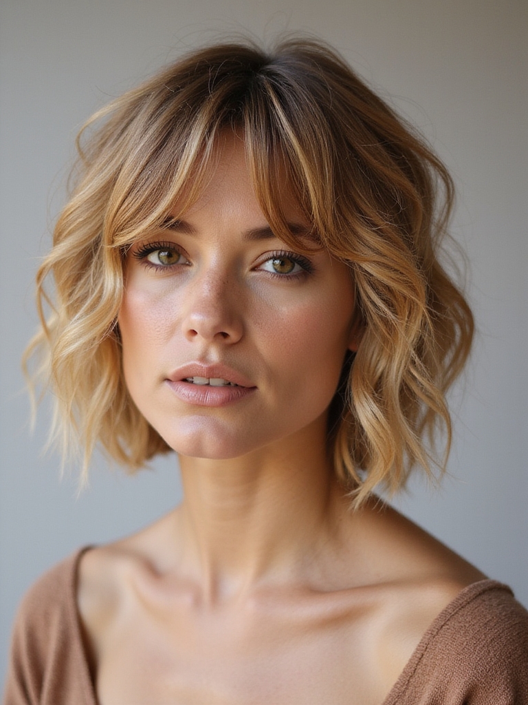 textured shag hairstyle vibes