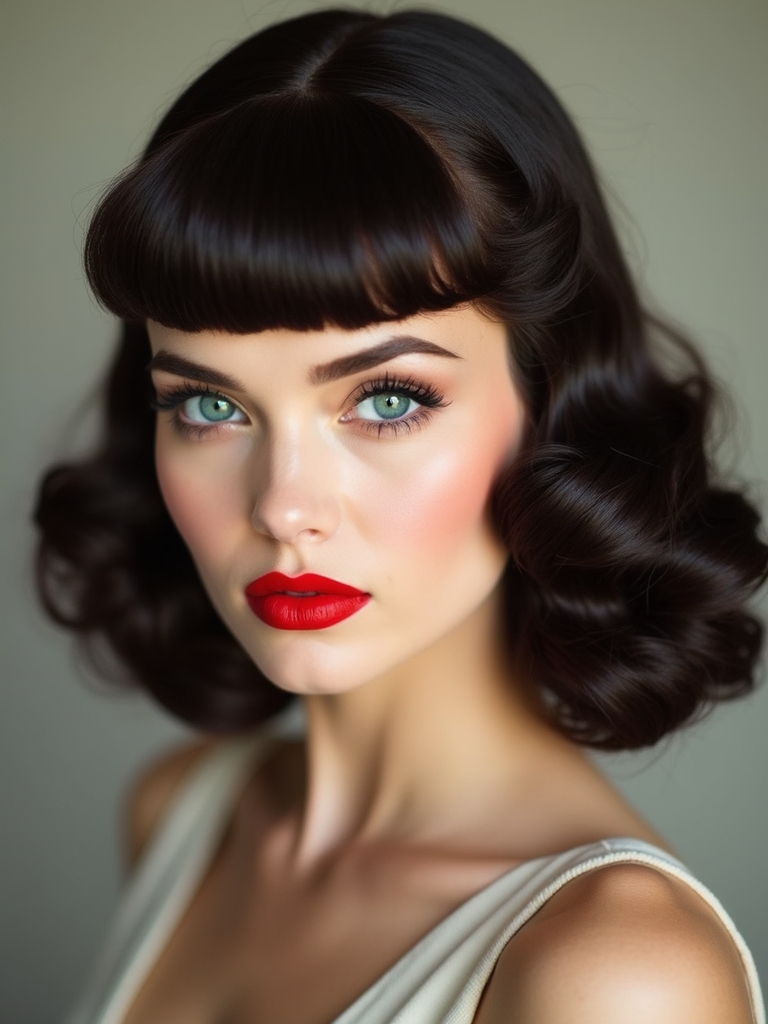 timeless pin up bang styles