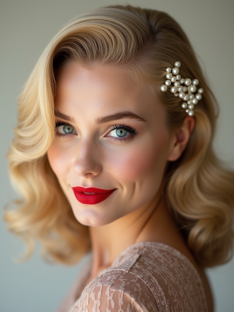 timeless retro hairstyle waves