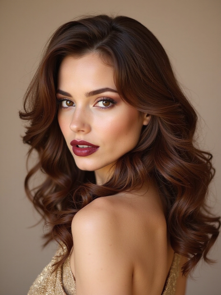 timeless side swept curls