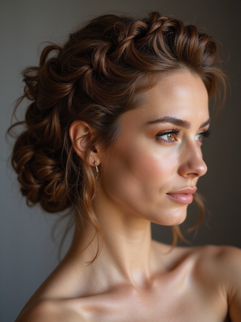 twisted updo for elegance