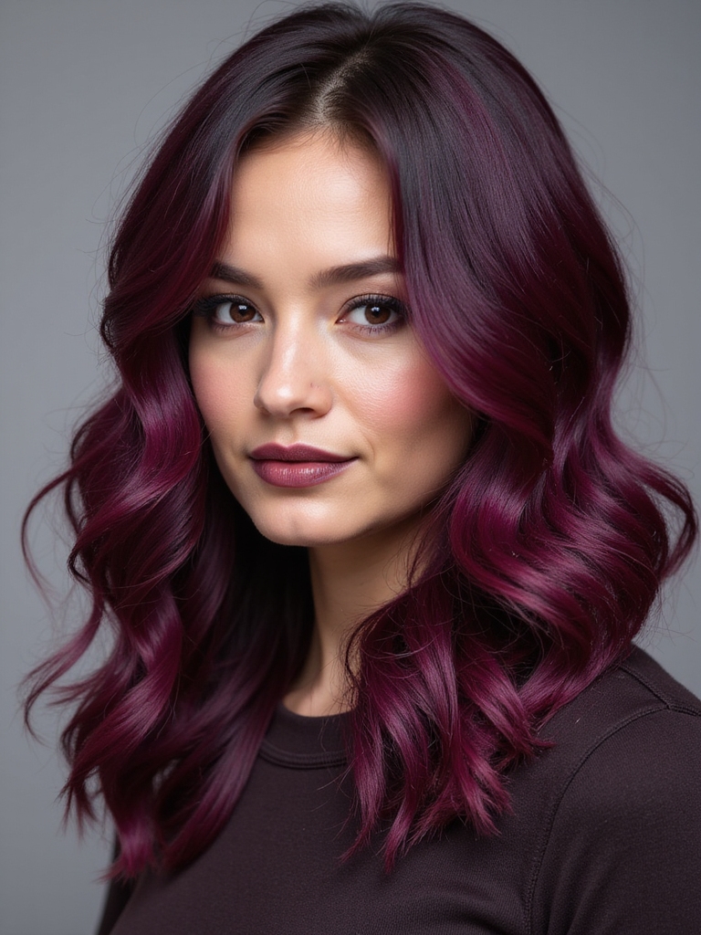 vibrant crimson and violet
