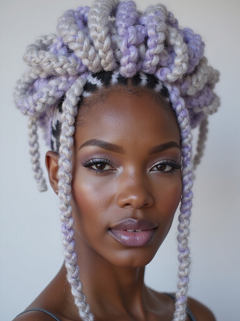 vibrant crochet hairstyle colors