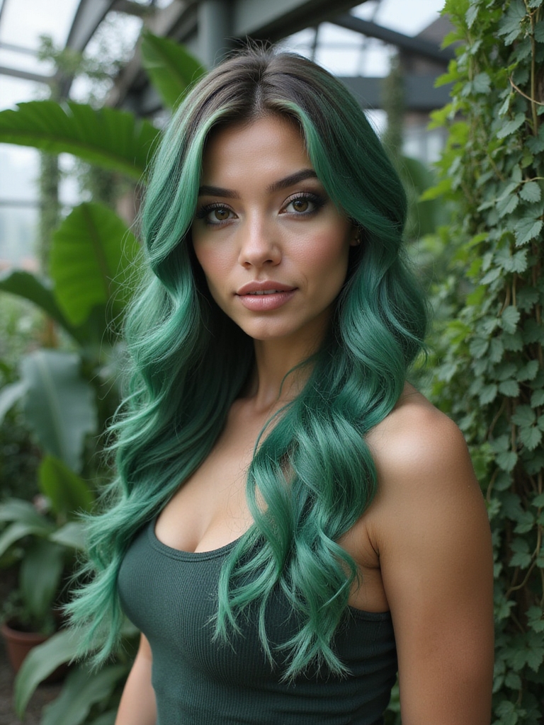 vibrant forest inspired hair colors