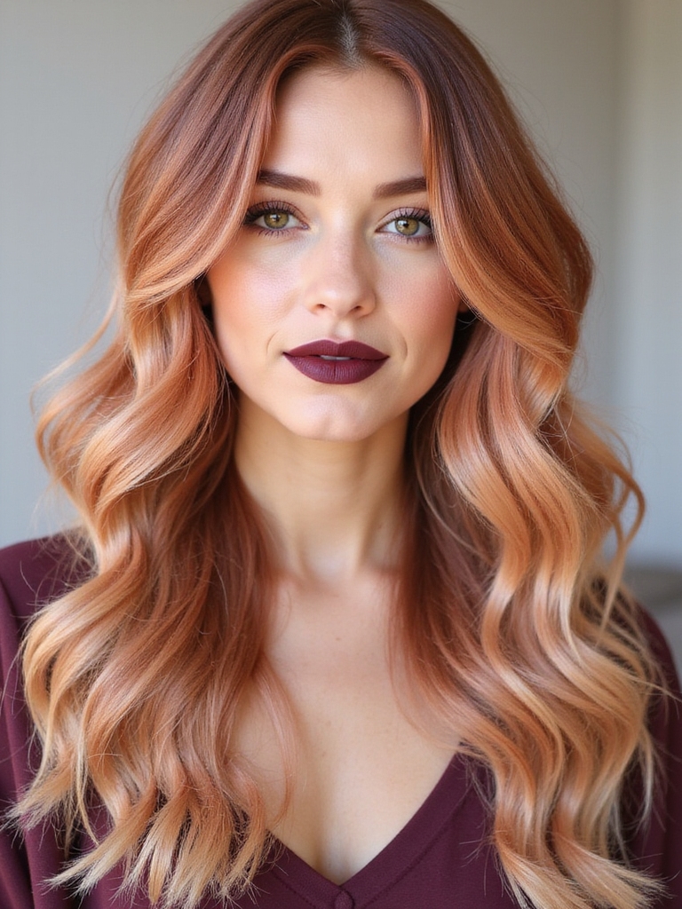vibrant strawberry blonde elegance