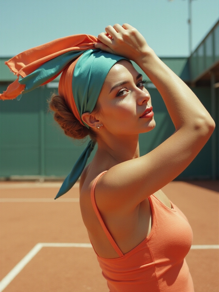 vintage chic headscarf style