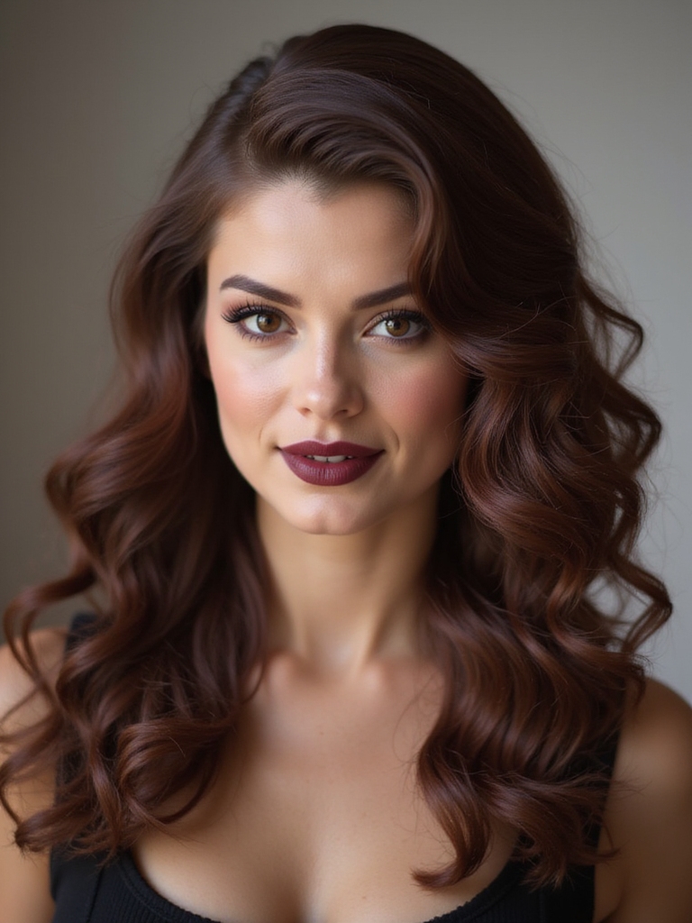 vintage curls with shine