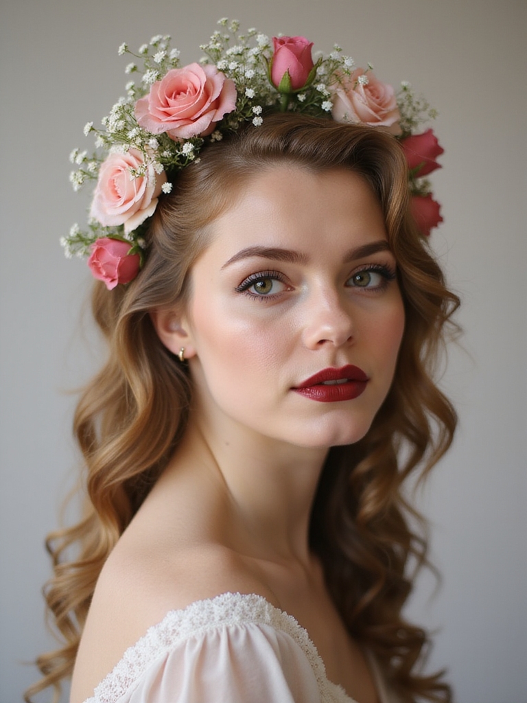 vintage floral hairstyle inspiration
