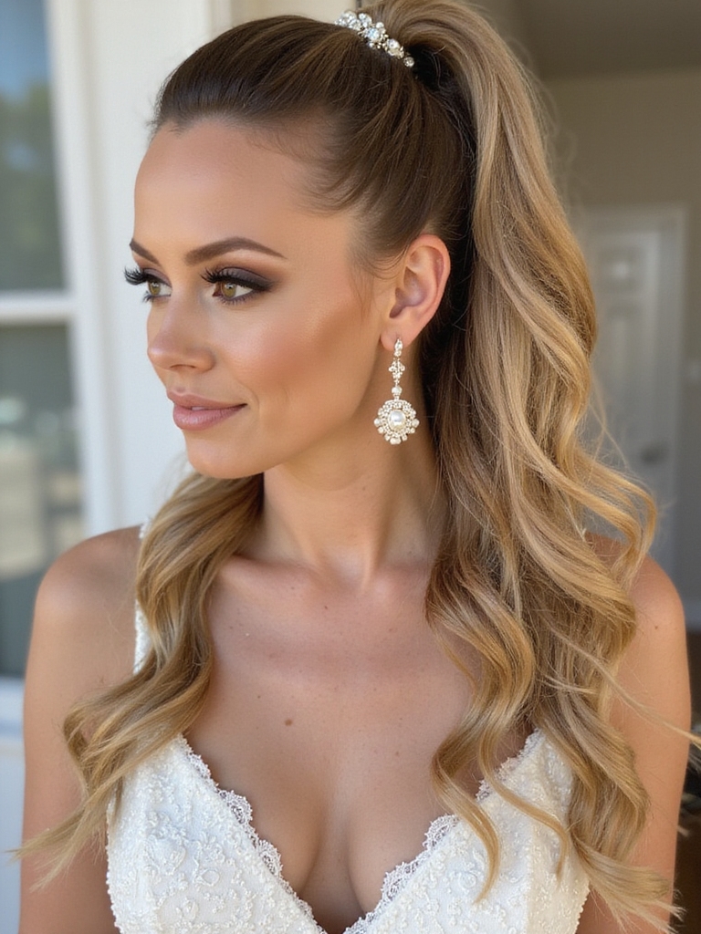 voluminous ponytail for drama