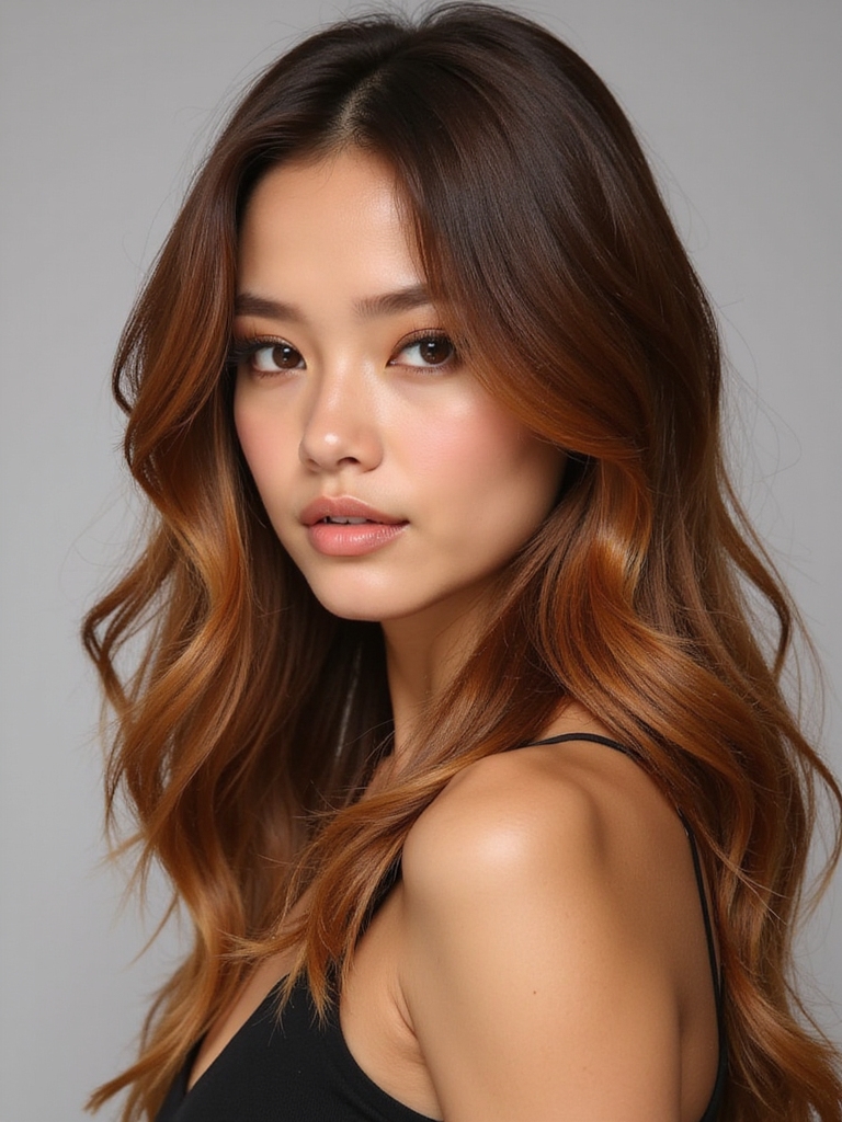 warm golden brown highlights