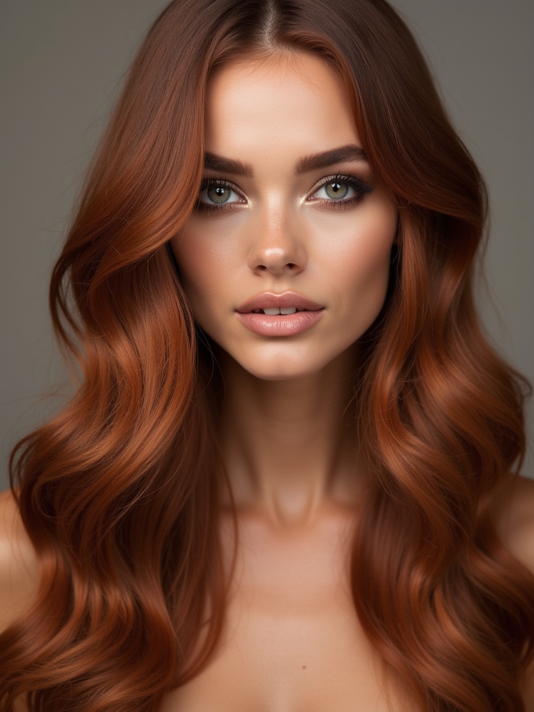 warm vibrant copper tones
