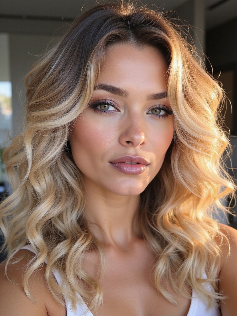 ash blonde curl accents