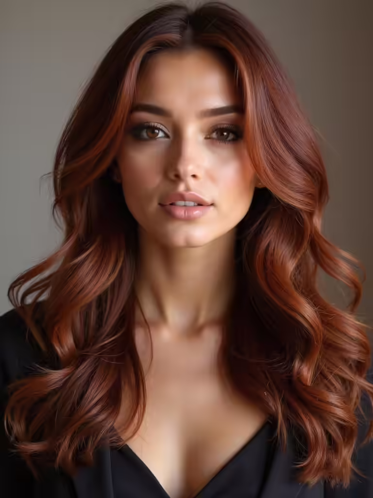 auburn hair elegant goddess