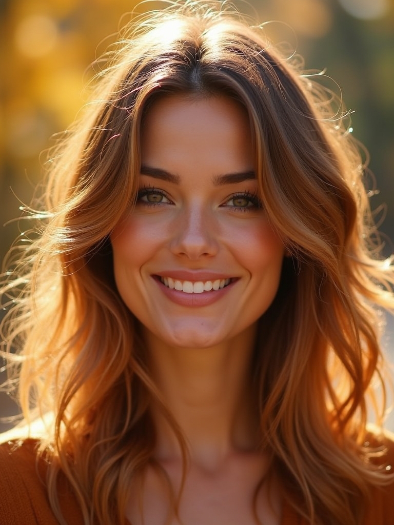 autumn inspired tawny hair color