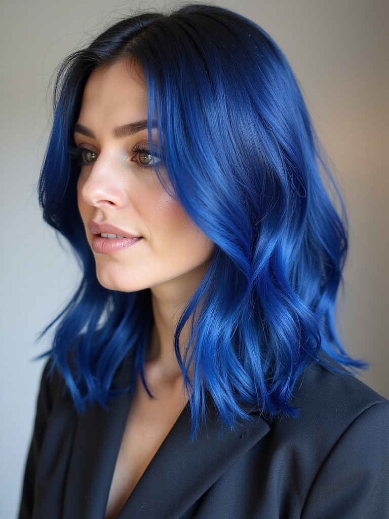 blue hair professional confidence