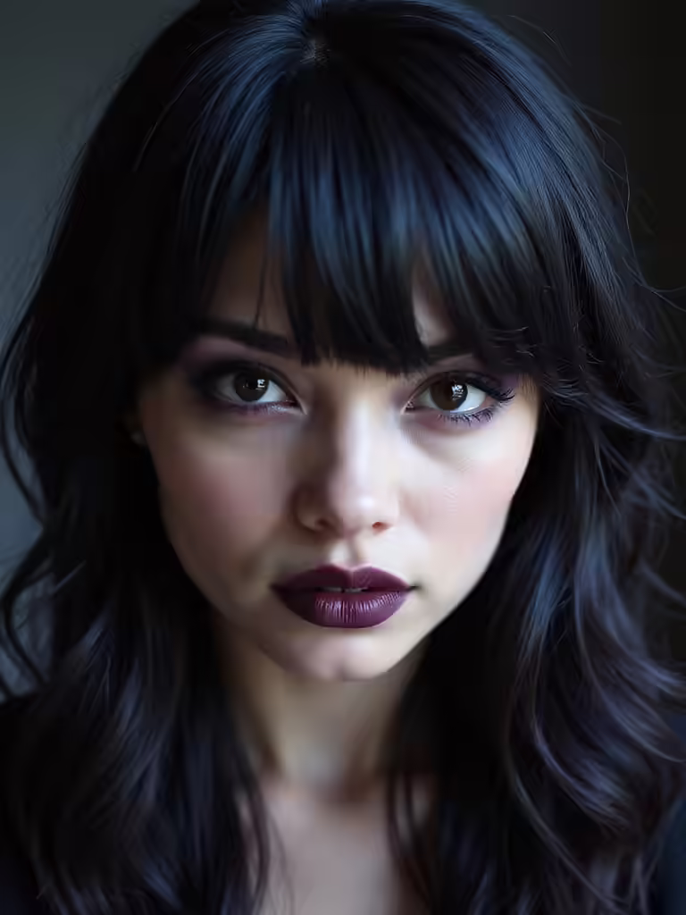 bold bangs for gothic style