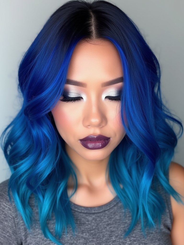 bold blue hair styles