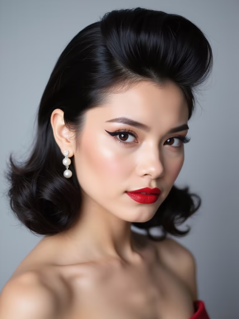 bold rockabilly quiff style