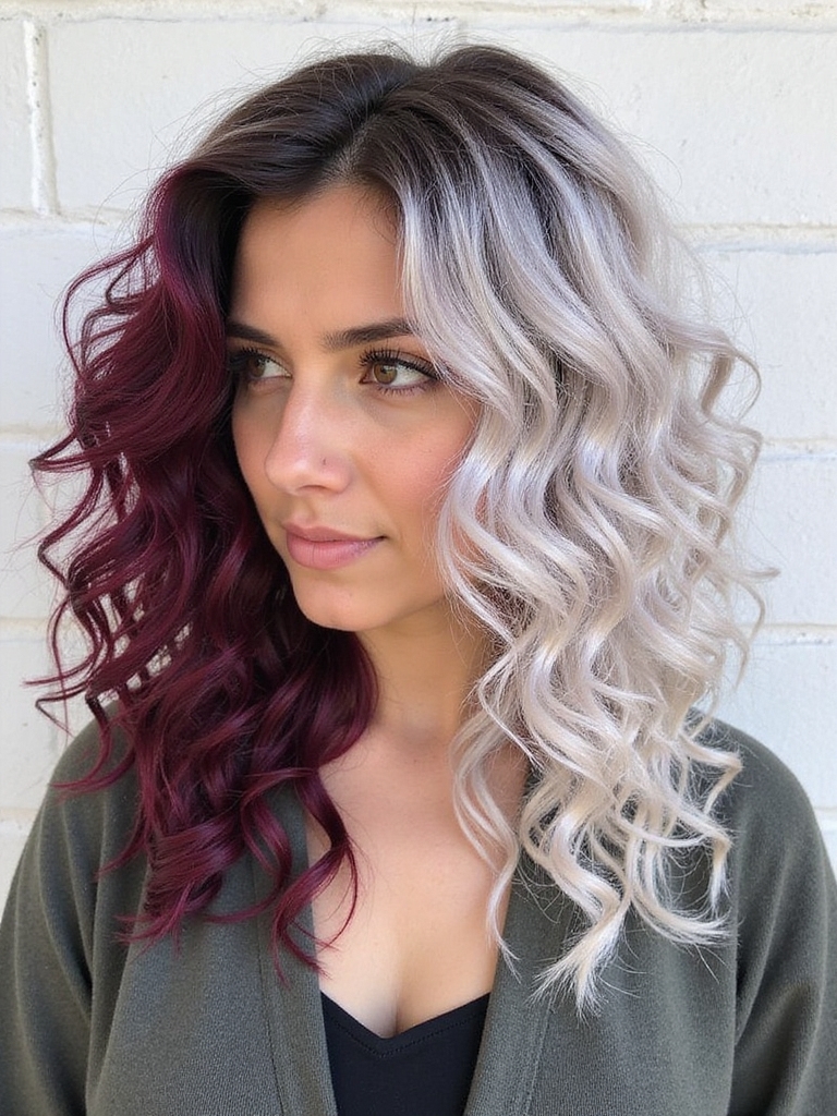 bold two tone hair colors