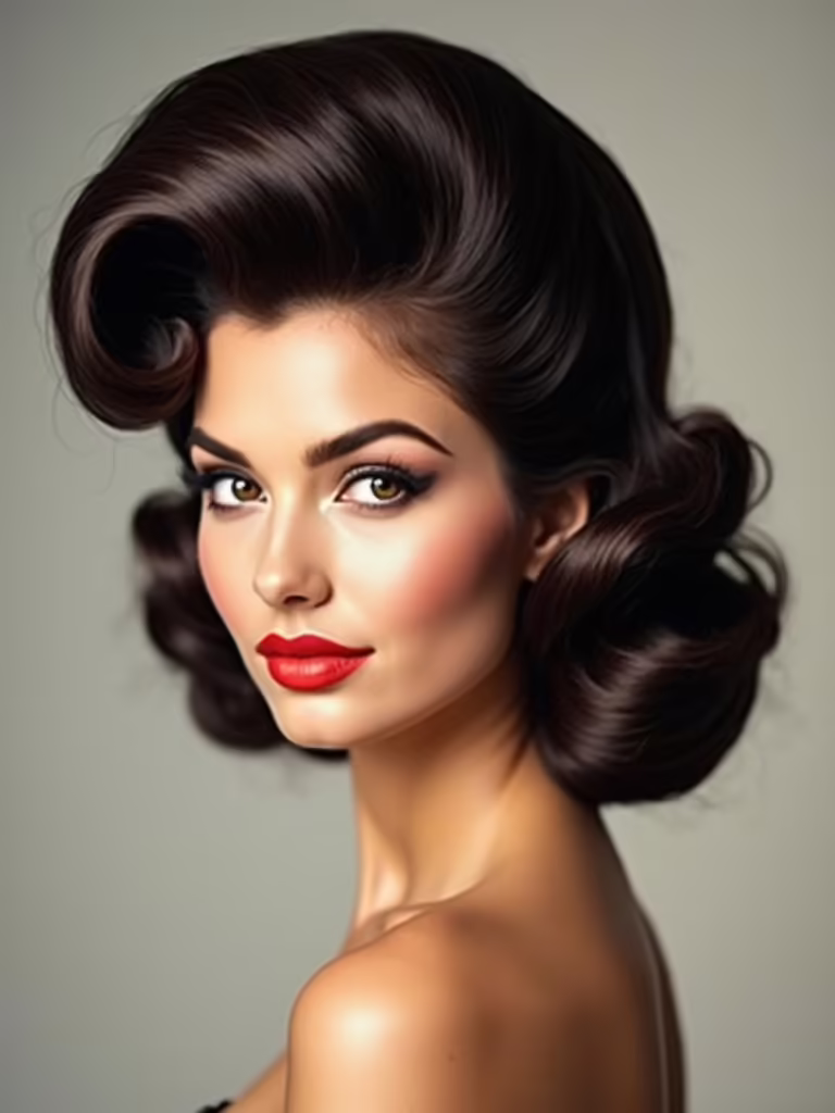 bold voluminous retro hairstyle