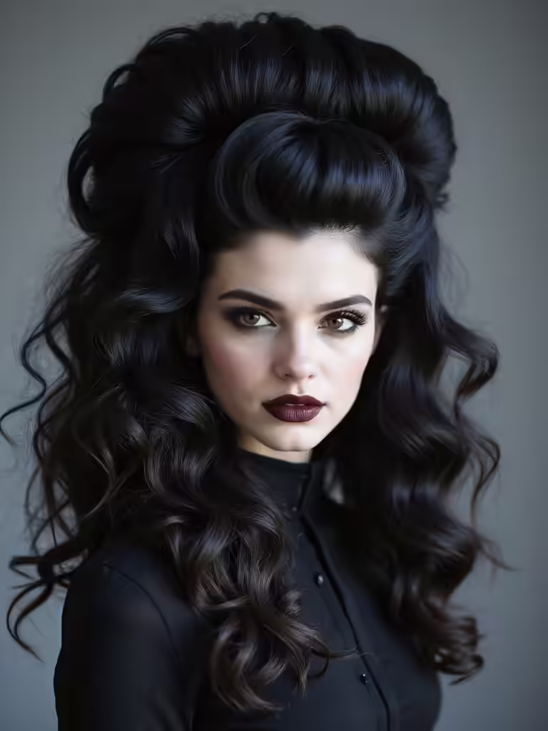 bouffant hairstyle for gothic elegance