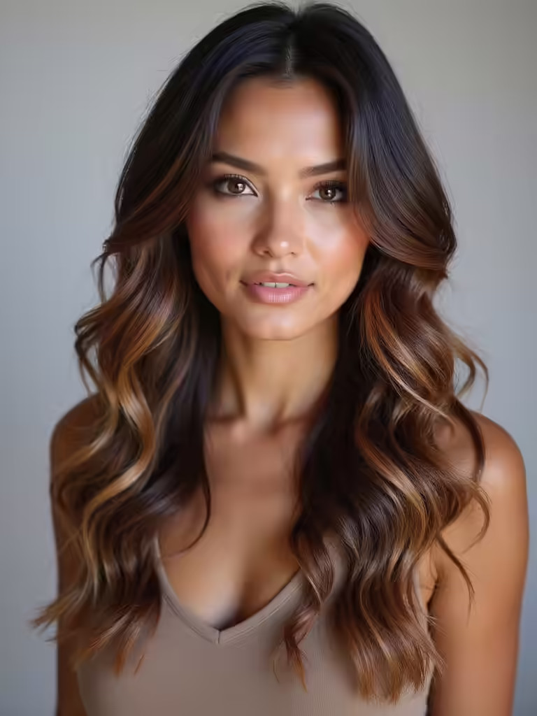 brunette balayage for dimension