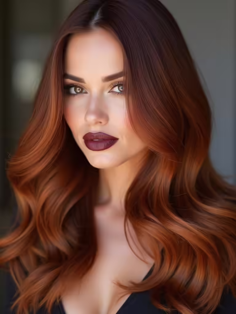 burnt sienna hair statement