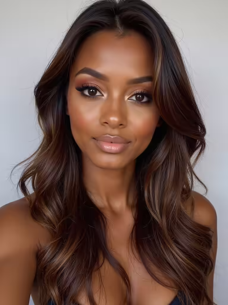 caramel highlights for warmth