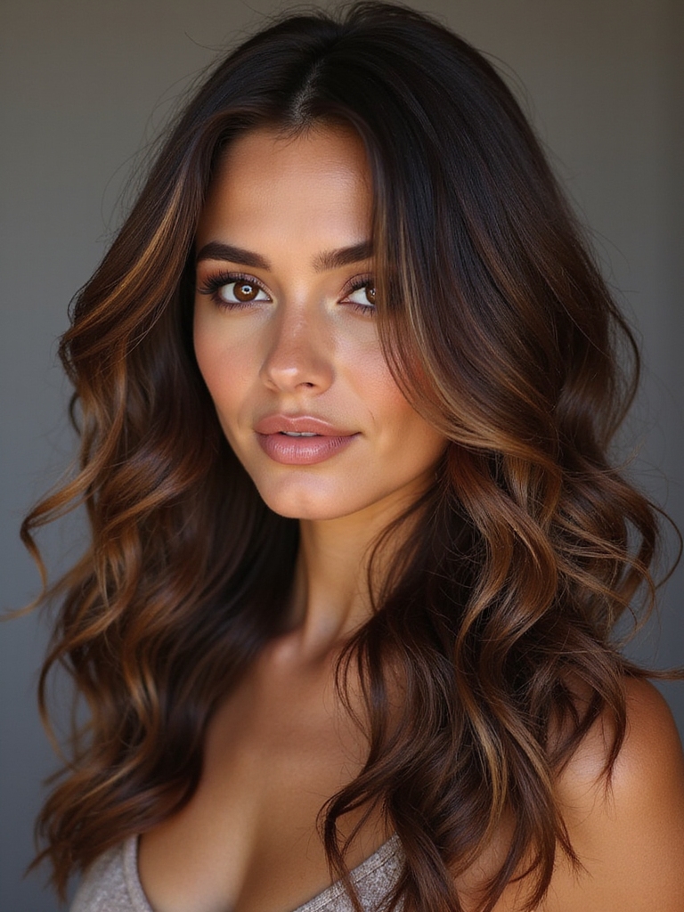 caramel highlights for warmth