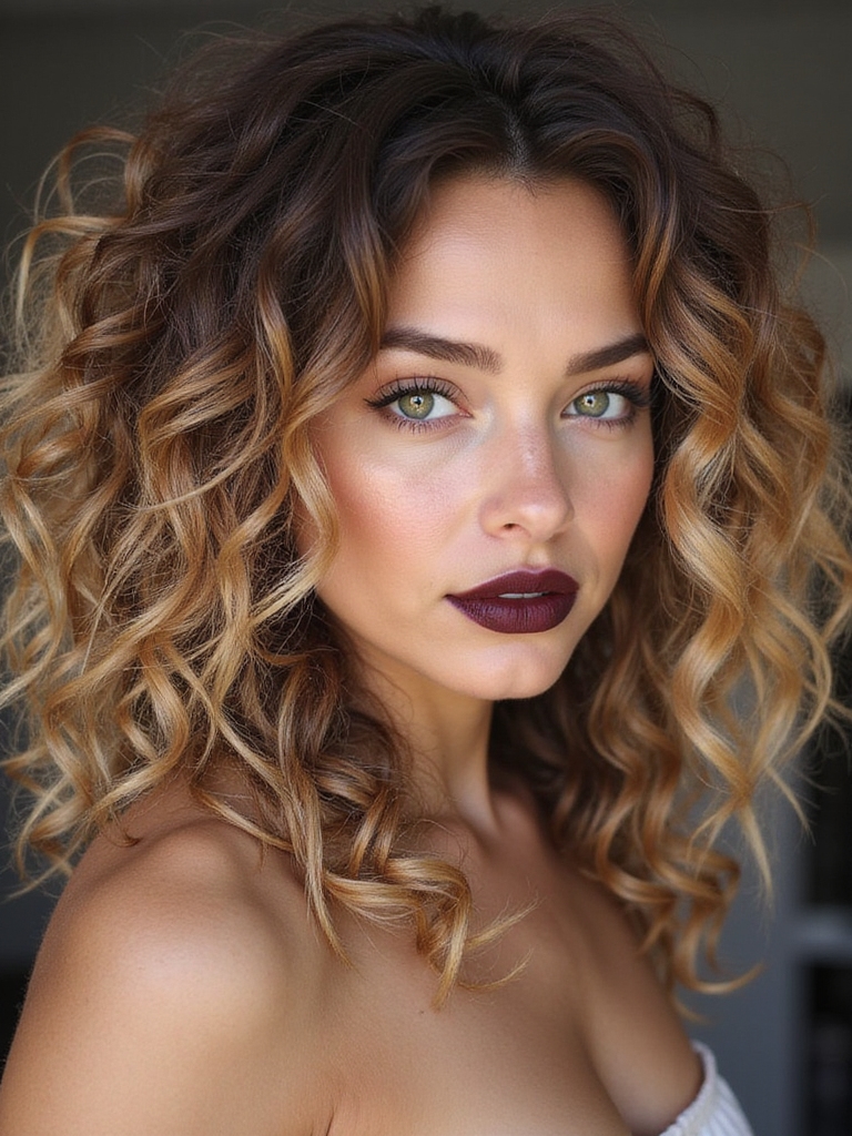 carefree tousled curl style