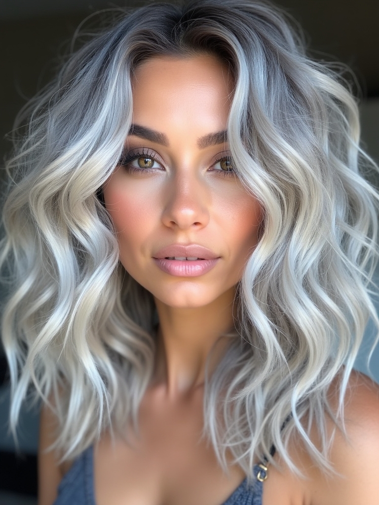 celestial silver platinum highlights
