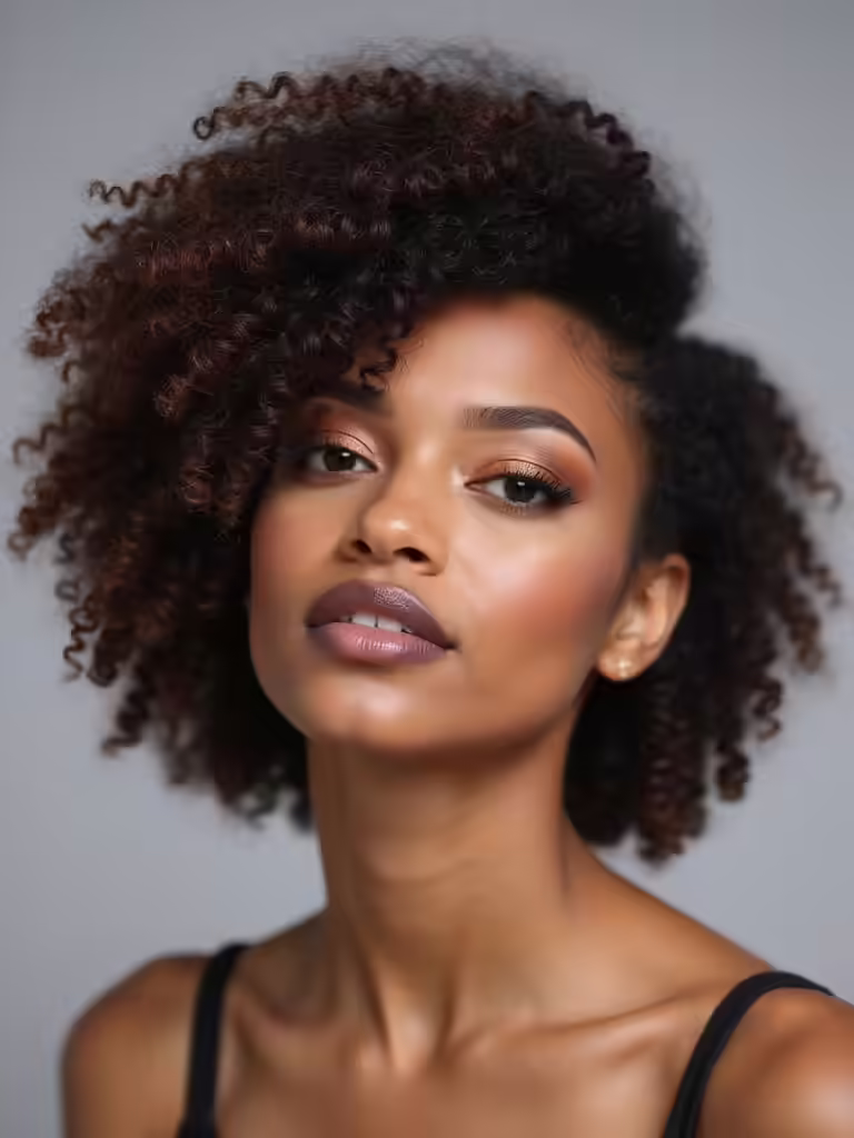 chic chin length curly shag