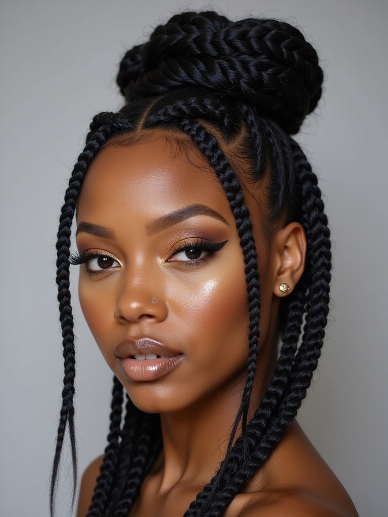 chic cornrow loose braid fusion