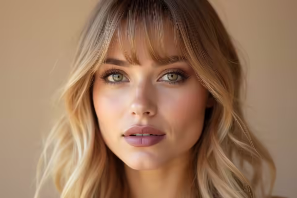 chic effortless curtain bangs