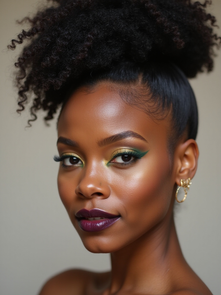 chic high puff transformation