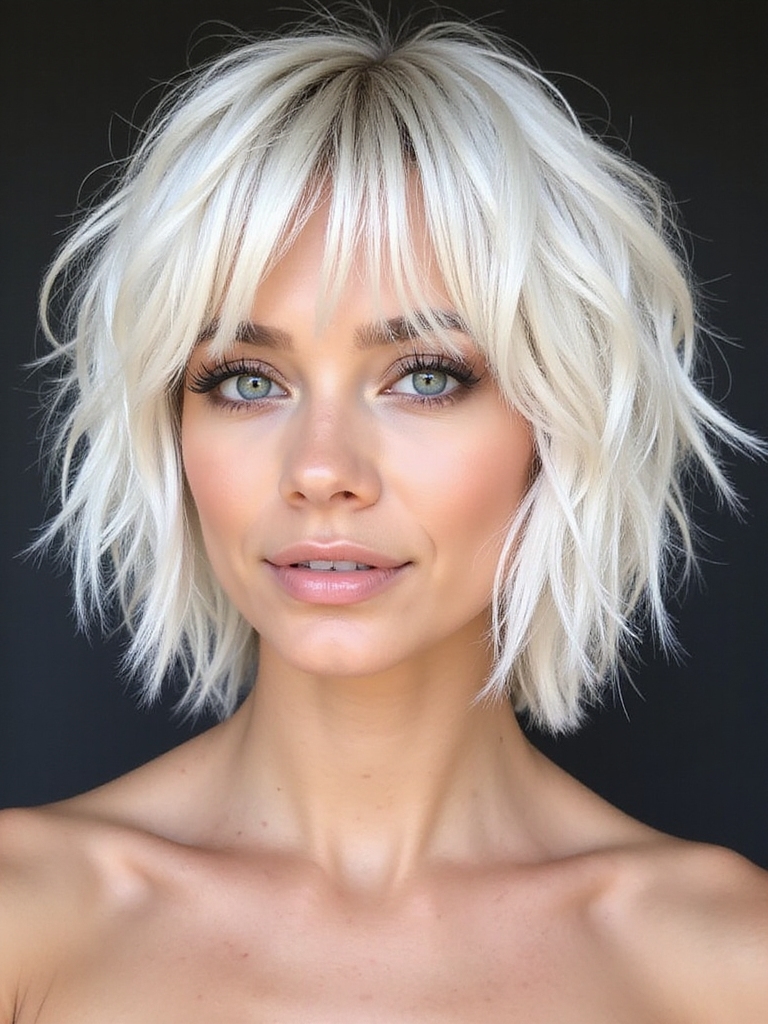 chic textured bob hairstyle