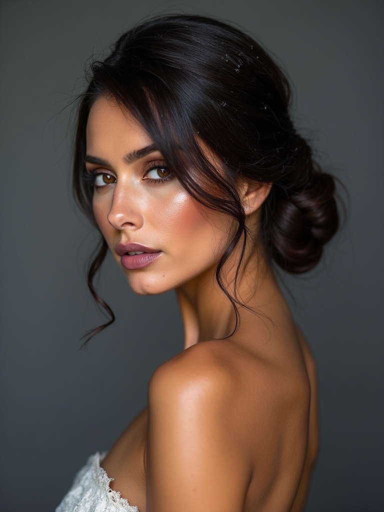chic twisted low chignon