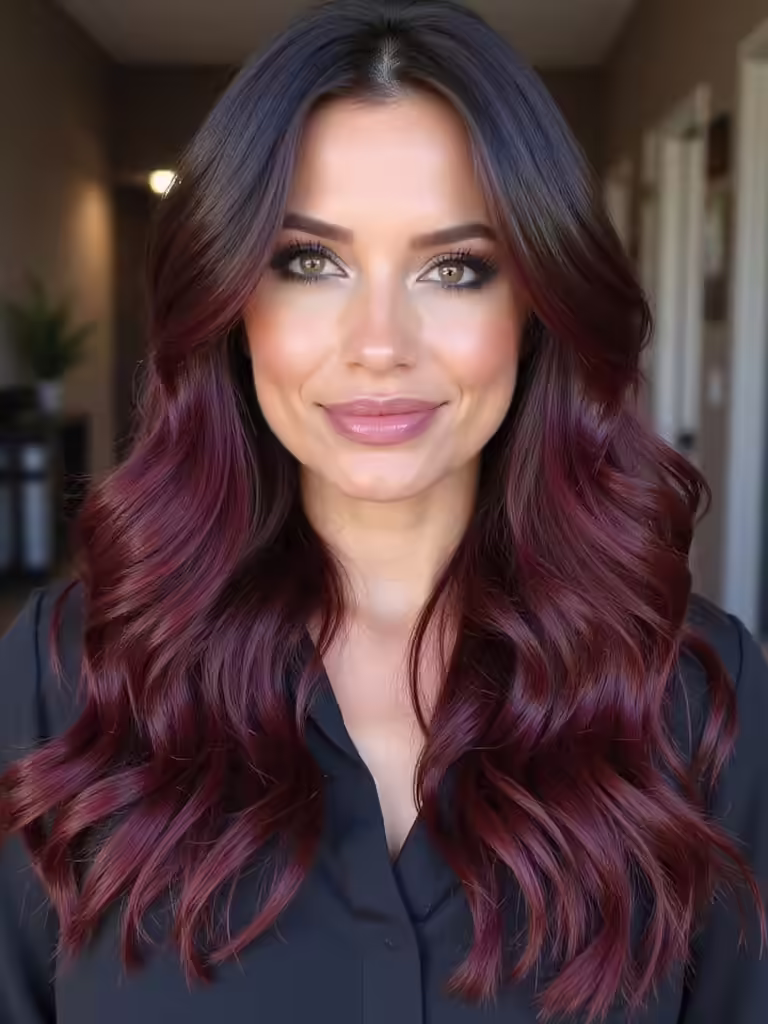 chocolate cherry hair elegance