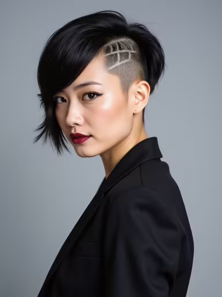 confident professional undercut styling