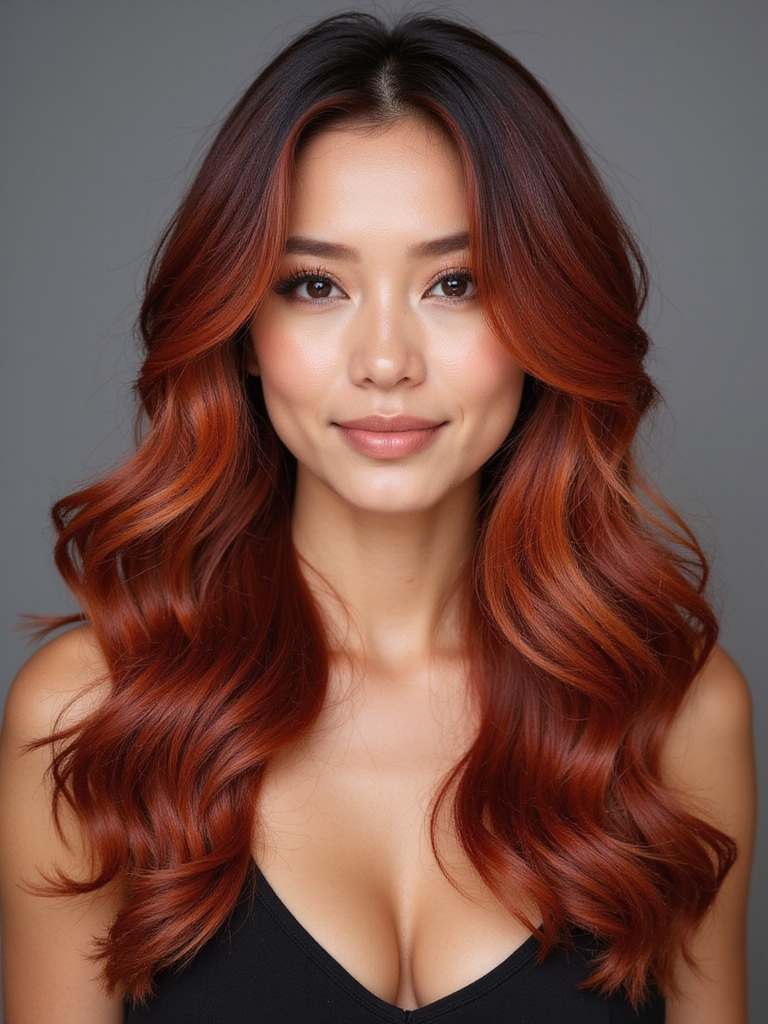 copper hair radiates warmth
