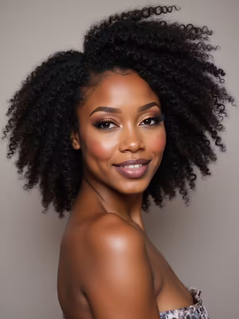 curly bangs side sweep