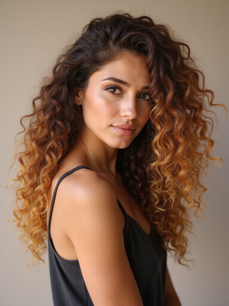 curly hair s harmonious blend