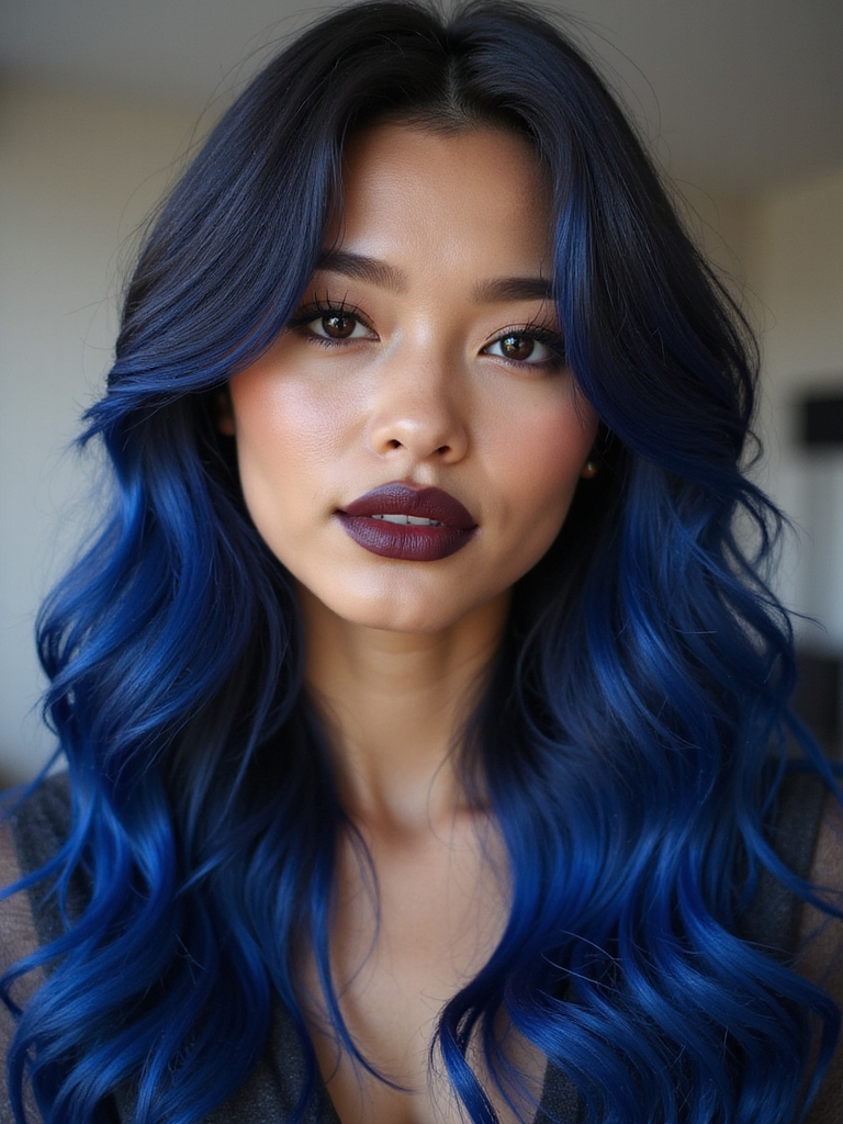 deep indigo or raven