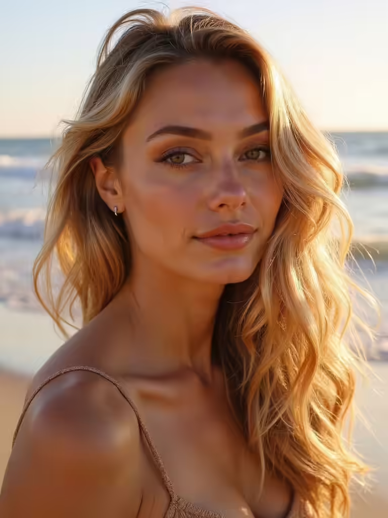 dreamy beach inspired hair color