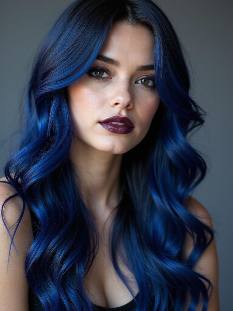 dynamic palette of blue black