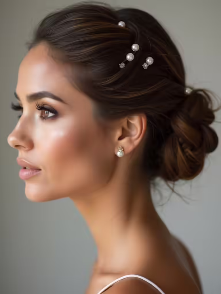 easy elegant low bun
