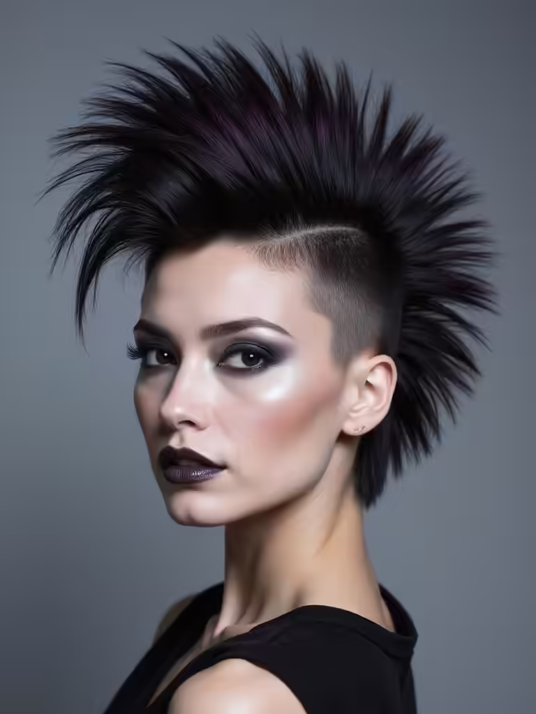 edgy dramatic mohawk hairstyles