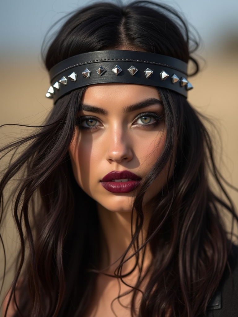edgy studded headbands charm