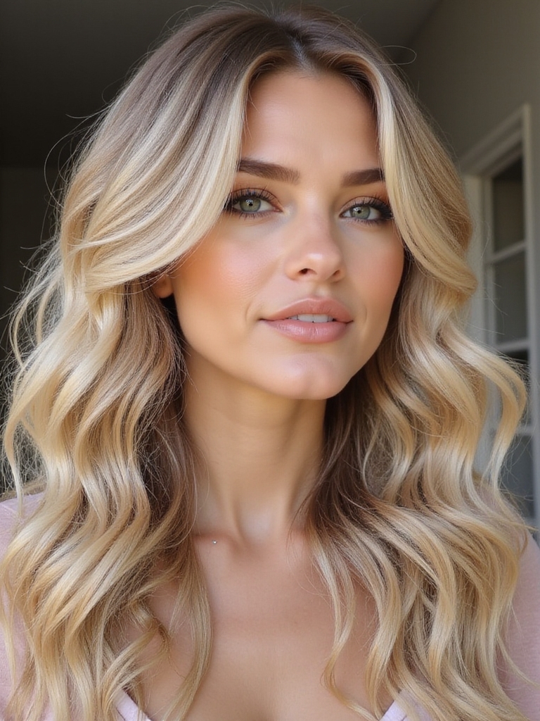 effervescent champagne blonde charm
