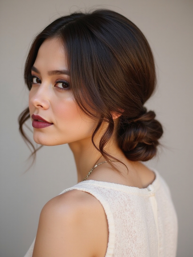 effortless elegance low chignon